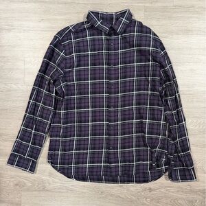 Men's Purple Plaid Shirt‎ Vince